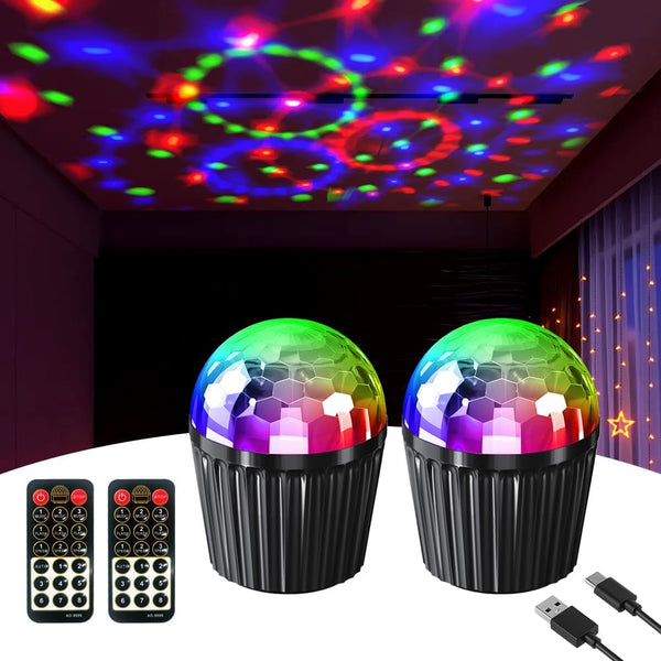 2-Pack Disco Ball Lights