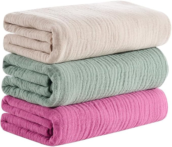 3-Pack Baby Muslin Swaddle Blanket