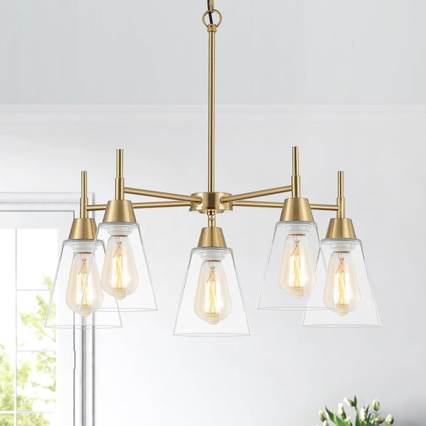 5-Light Gold Chandelier