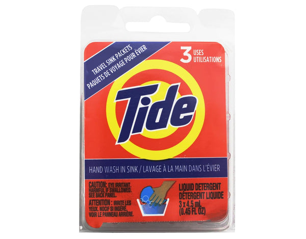9-Pack Tide Travel Sink Packets Clipstrip