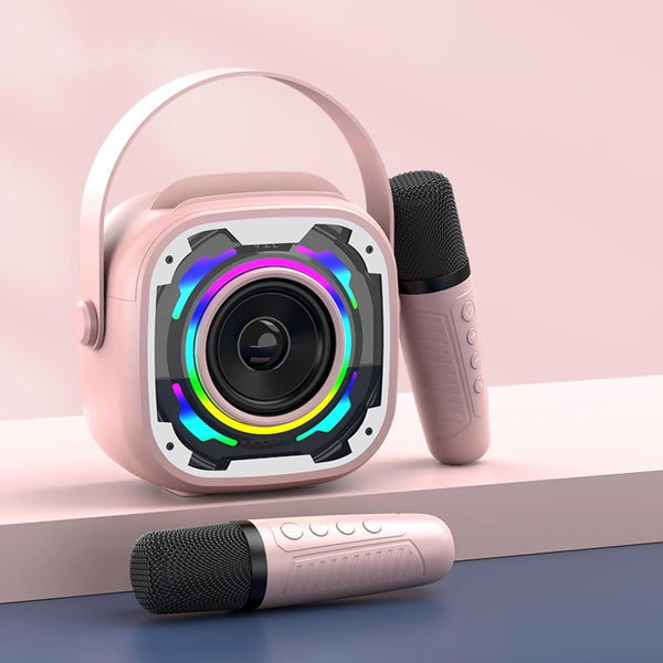 Mini Karaoke Machine w/ 2 Wireless Microphones