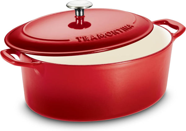 7-Qt Tramontina Enameled Cast Iron Dutch Oven Pot with Lid