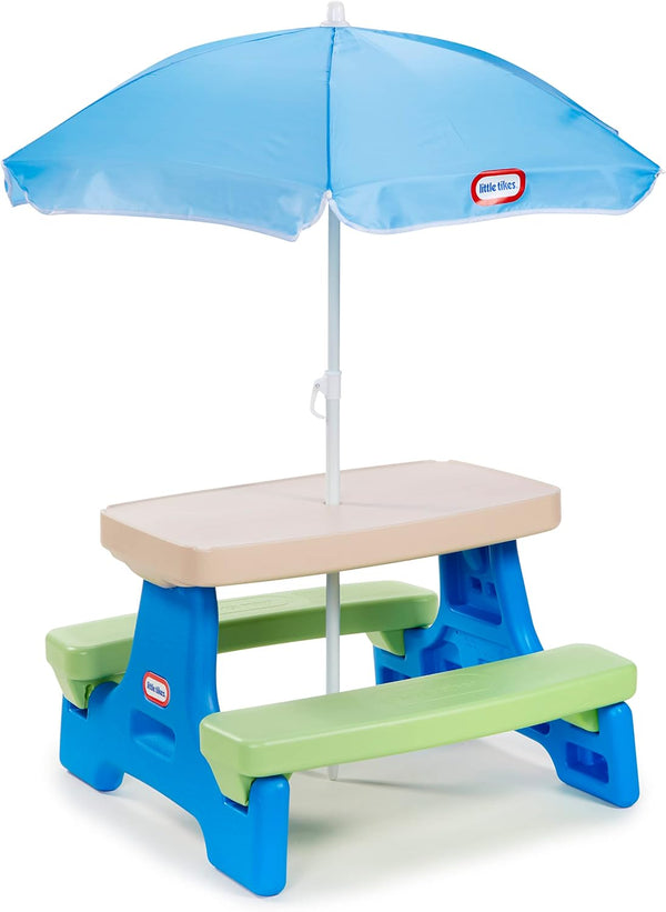 Little Tikes Easy Store Junior Picnic Table with Umbrella