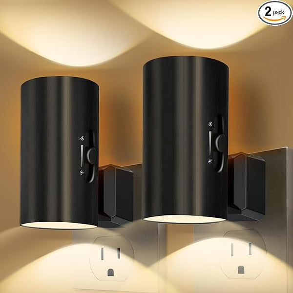 2 Pack LED Night Lights with Dusk to Dawn Sensor