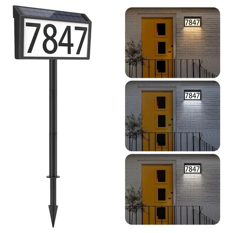 Solar LED Address Sign