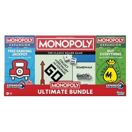 Monopoly Ultimate Bundle with Classic Game & 2 Expansion Packs