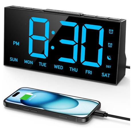 Digital Alarm Clock With USB Port – simplexdeals