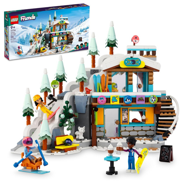 980-Piece LEGO Friends Holiday Ski Slope and Café Building Toy Set