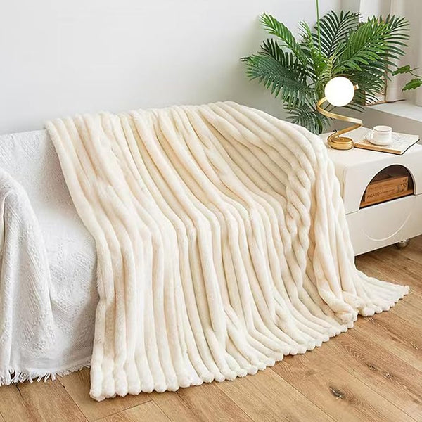 Fuzzy Throw Blanket for Couch Sofa Bed (Many Colors)