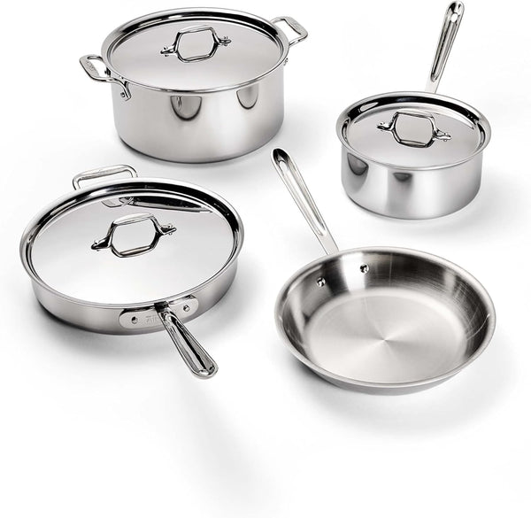 All-Clad D3 7-Piece Stainless Steel Cookware Set