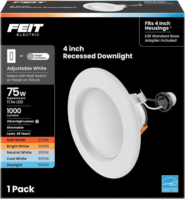 Feit Electric 4in LED Retrofit Recessed Downlight
