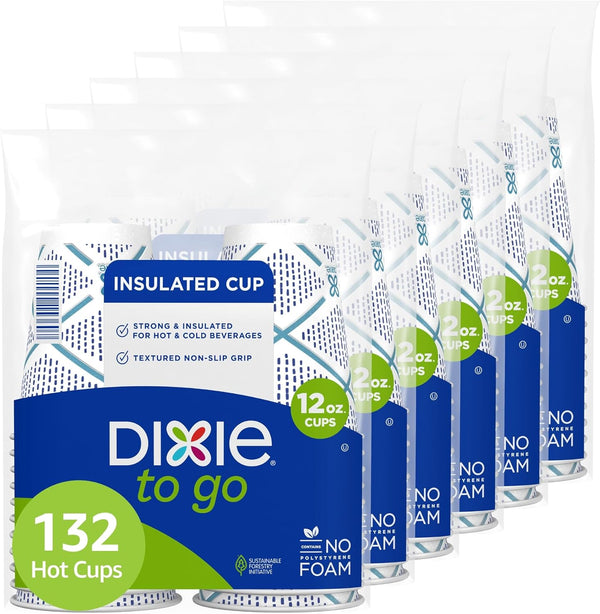 132 Dixie To Go Insulated Paper Coffee Cups
