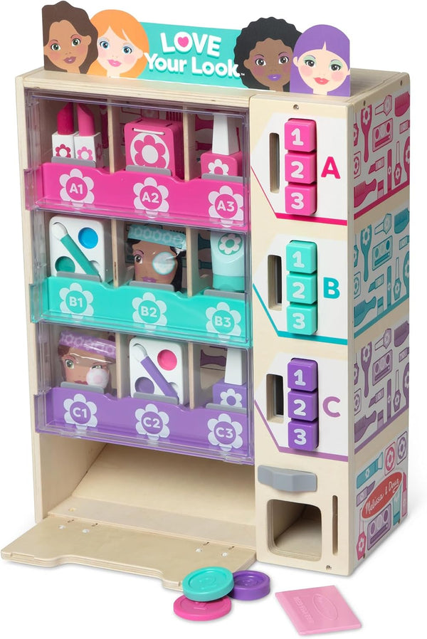 Melissa & Doug Wooden Beauty Salon Vending Playset