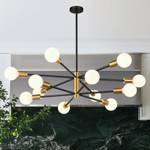 12-Light Modern Sputnik Chandelier