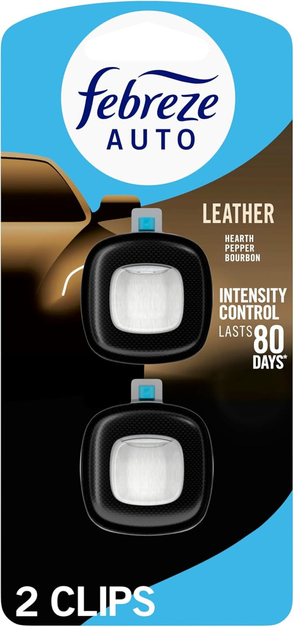 2-Pack Febreze Auto Leather Vent Clip Air Fresheners