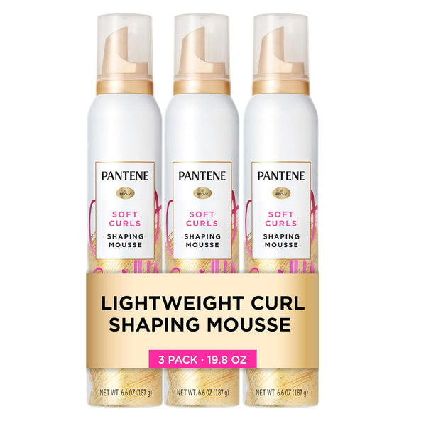 3-Pack Pantene Curl Mousse for Curly Hair (6.6oz)