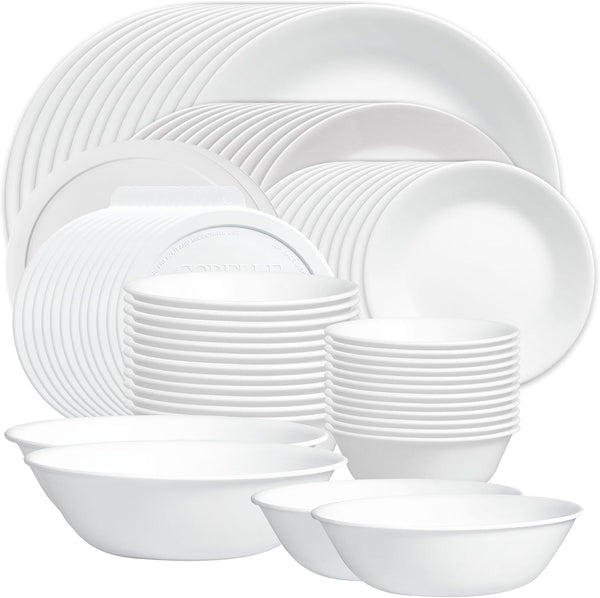78-Piece Corelle Winter Frost White Round Dinnerware Set