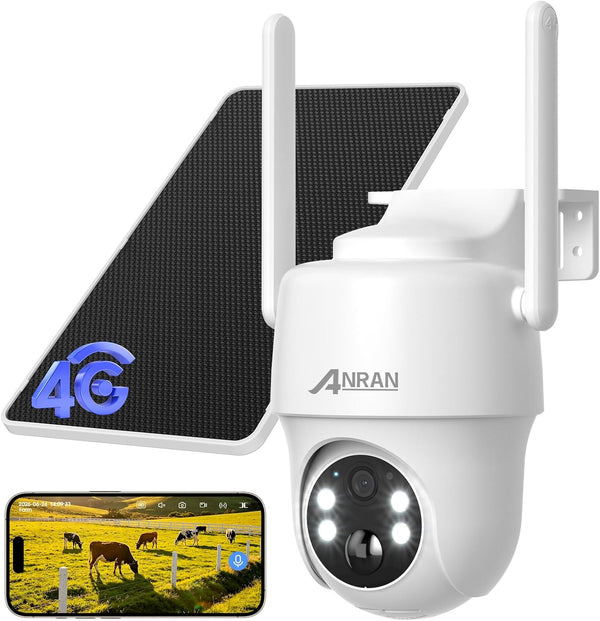 4G LTE Solar Security Camera with 360° View