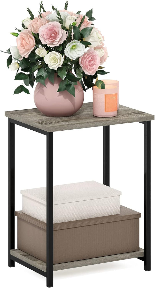 Furinno Simplistic 2-Tier Metal Frame Side Table