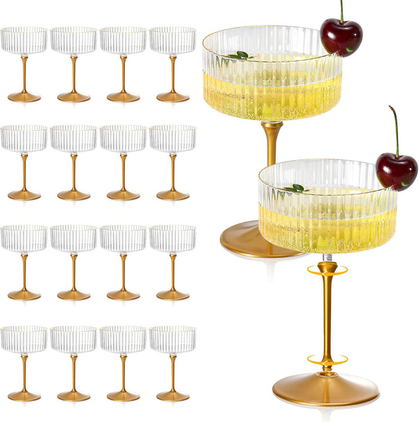 24-Pcs Champagne Martini Glasses