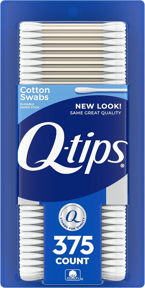 12 Packs of 375 Count Q-tips Cotton Swabs