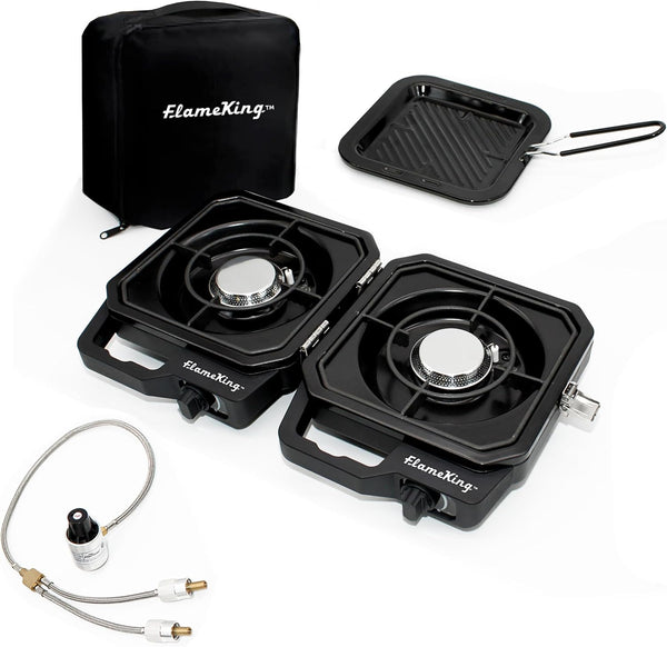 Flame King Dual Burner Propane Camping Stove