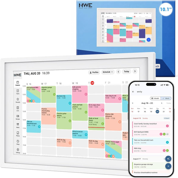 10.1" HD Touchscreen Smart Digital Calendar