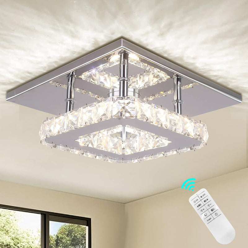 Crystal Square Flush Mount Ceiling Light – simplexdeals