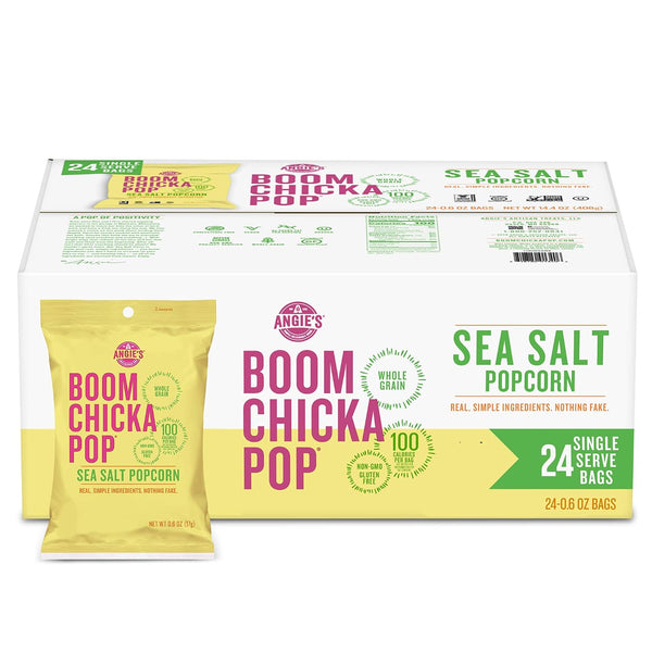24 Bags Angie's Boomchickapop Sea Salt Popcorn