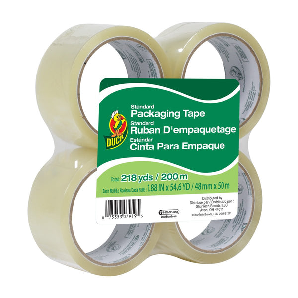 4 Rolls Duck Brand Packaging Tape Refills