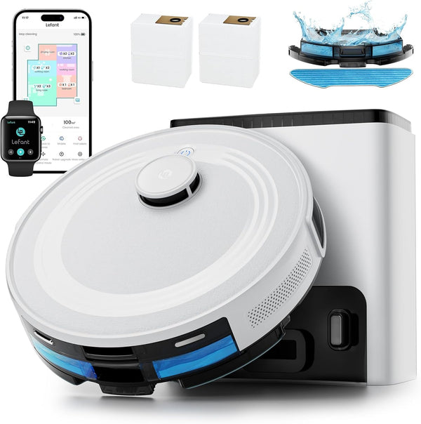 Lefant Robot Vacuum & Mop with Self-Emptying Dock