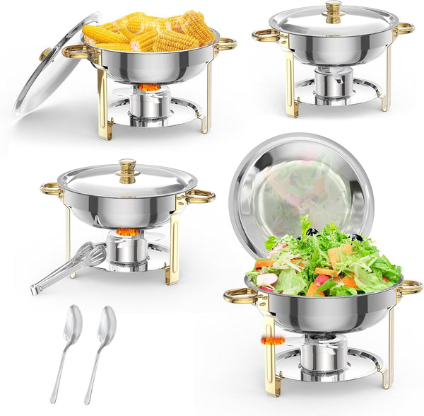 4 Pack 5 QT Chafing Dish Buffet Set