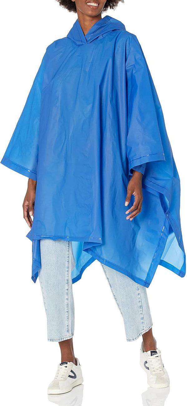 Totes Adult Packable Hooded Rain Poncho