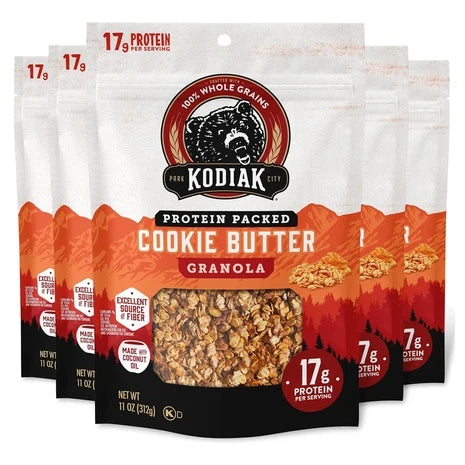5 Bags Kodiak Protein Granola (OK-D, 2 Flavors)