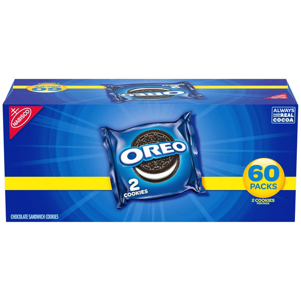 60 Oreo Chocolate Sandwich Cookie Snack Packs (OU-D)