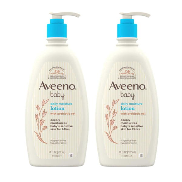 2 Pack Aveeno Baby Fragrance-Free Daily Moisture Lotion