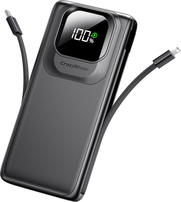 Portable Charger Built-in Cables 10000mAh