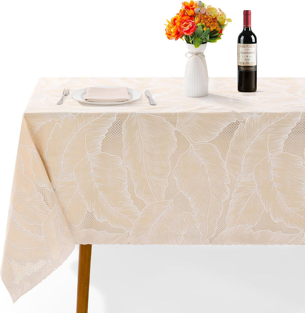 54x78-In Waterproof Lace PVC Vinyl Tablecloth