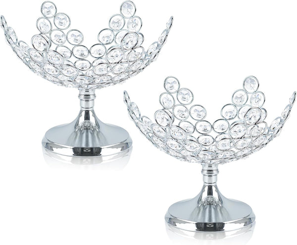 2-Pack Crystal Floral Candy Bowl