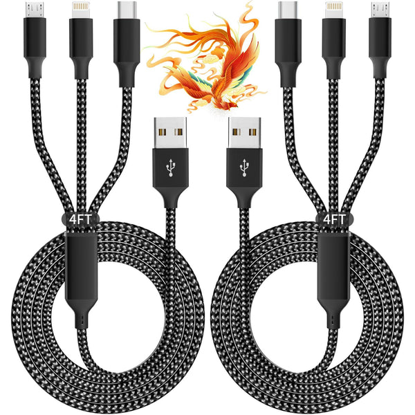 2-Pack 3-in-1 Multi Charging Cables