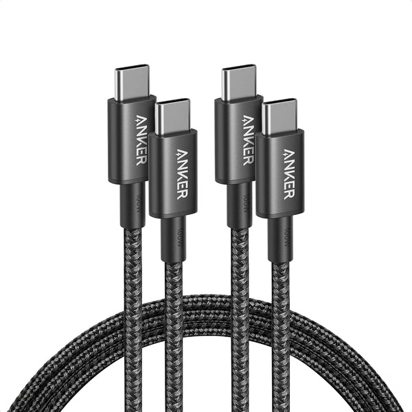 2 Pack Of Anker 100W USB C To USB C 6' Fast Charging Cables