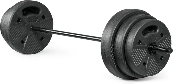 Cap Threaded Barbell Set with 100LB Cement Grip Plates