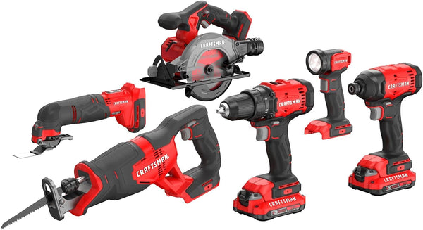 Craftsman V20 6-Tool Cordless Power Tool Combo Kit