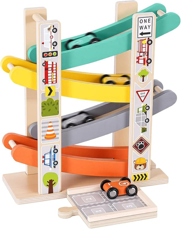 Wooden Car Ramp Toys