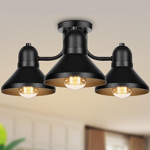 3-Light Industrial Chandelier