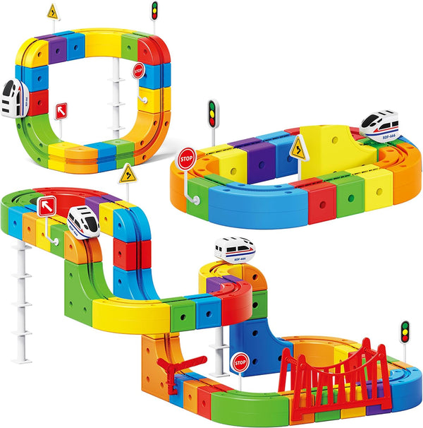 64 Piece Electric Train Track STEM Toy Set
