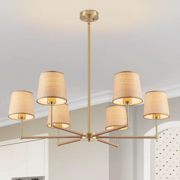 6-Light Boho Pendant Light Fixtures