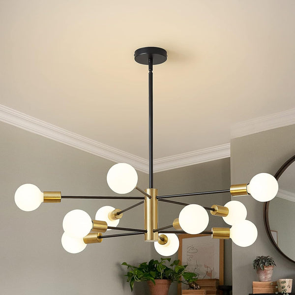 10-Light or 12-Light Modern Chandelier Pendant