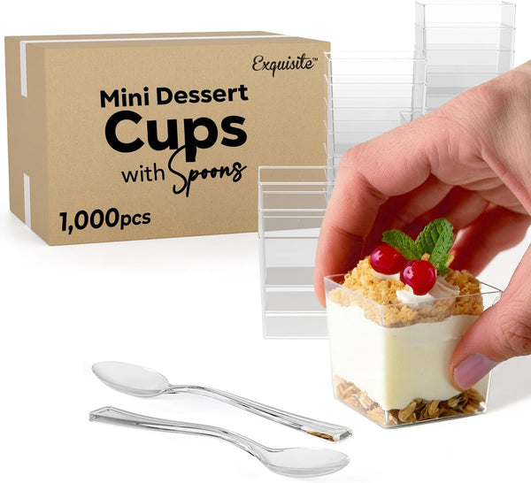 500-Piece Exquisite Mini Dessert Cups With Spoons