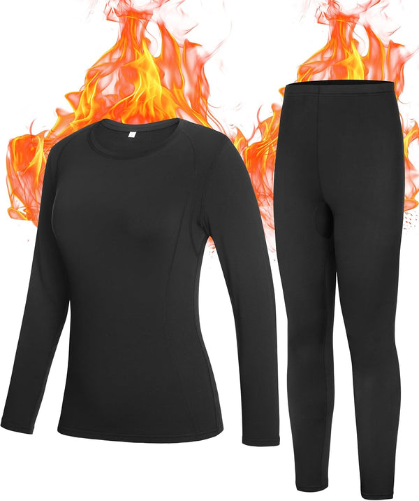 Roadbox Women's Fleece Lined Thermal Underwear Set